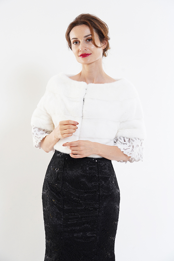 ミンクボレロ　ホワイト